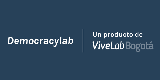 Democracylab brand card, a ViveLab Bogotá product